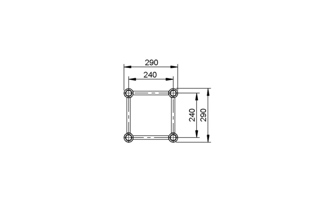 FOS Aluminijski truss FT34-50 Black