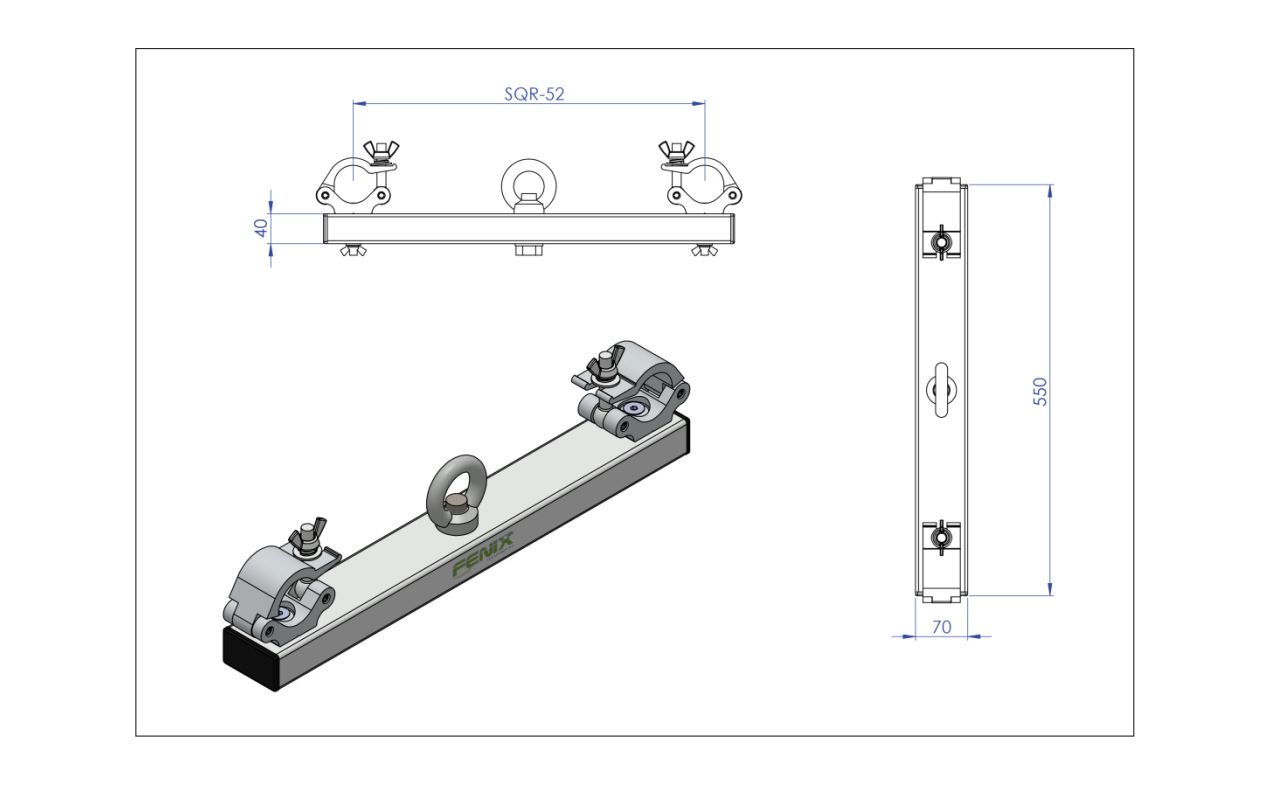 Fenix Stage AC-621-52 – nosač za ovjes SQR-52 trussa, M20, 1200 kg