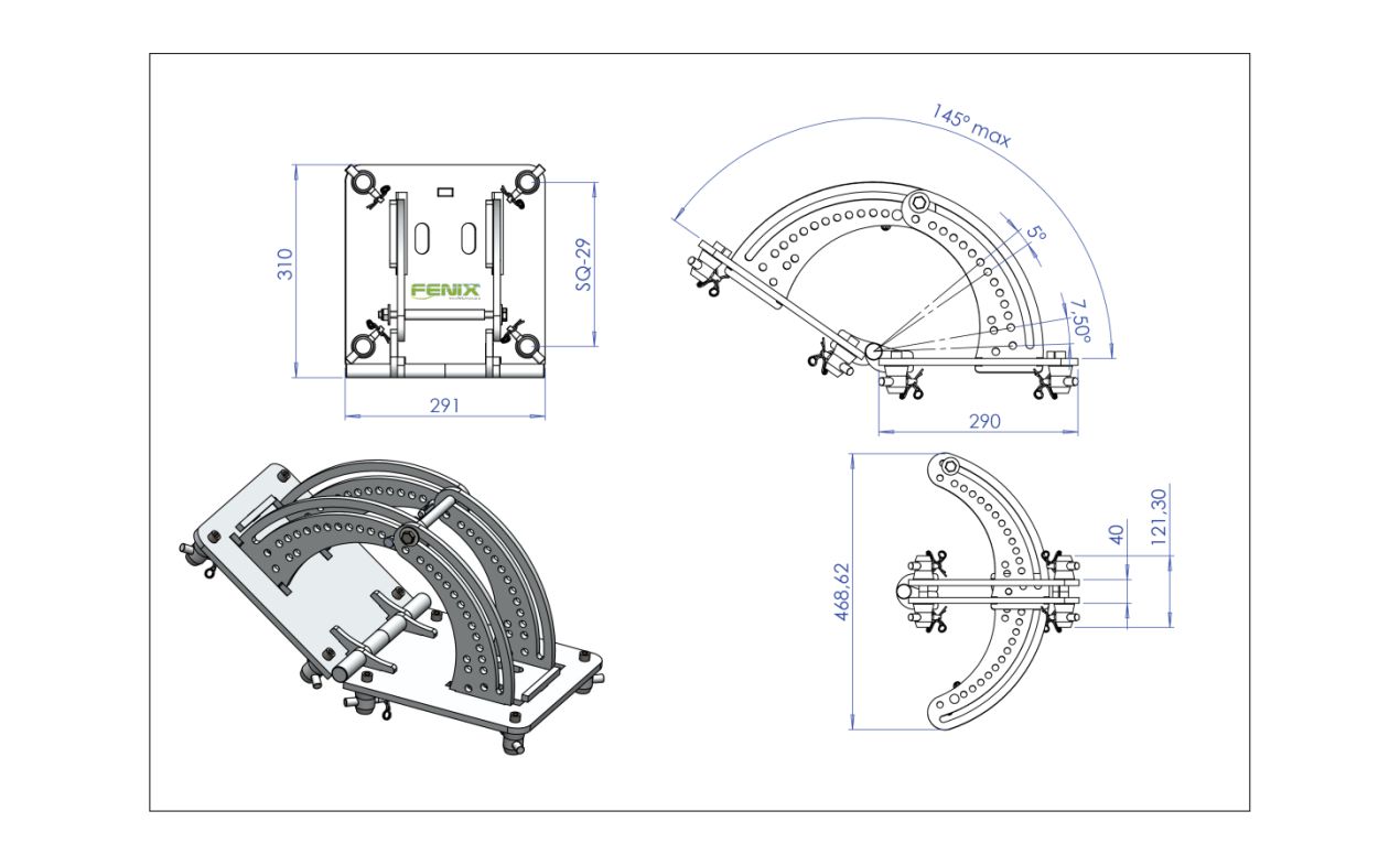 Fenix Stage AC-623 – dvostruka podesiva šarka za SQ-29 i SQR-29 truss