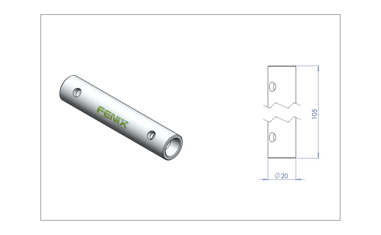 Fenix Stage AC-607-105 – ženski distancer 105 mm za truss 10 cm