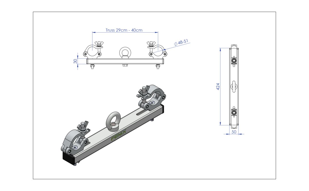 Fenix Stage AC-621-50 – nosač za ovjes trussa Ø50 mm / 500 kg
