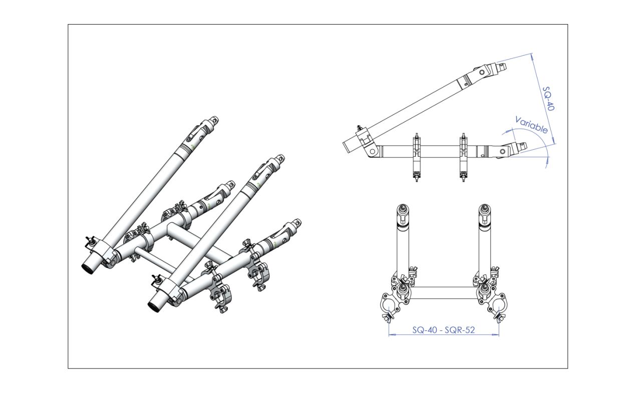Fenix Stage AC-632-4052 – kutni adapter s clampovima za truss 40 / 52 cm