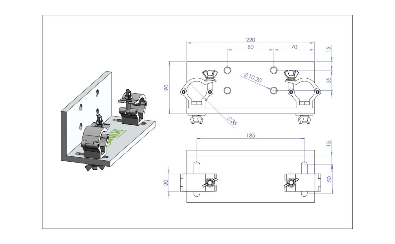 Fenix Stage AC-635-22 – podesivi zidni nosač za truss 22 cm