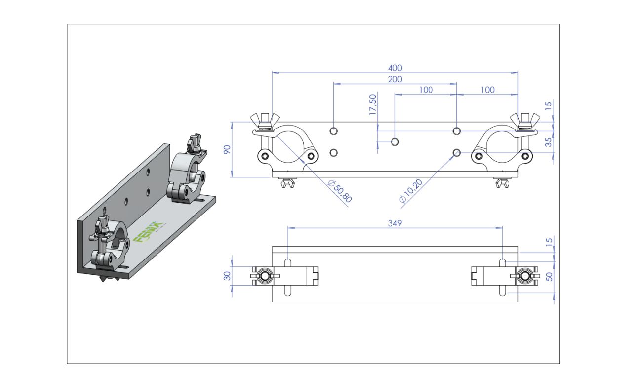Fenix Stage AC-635-40 – podesivi zidni nosač za truss 40 cm