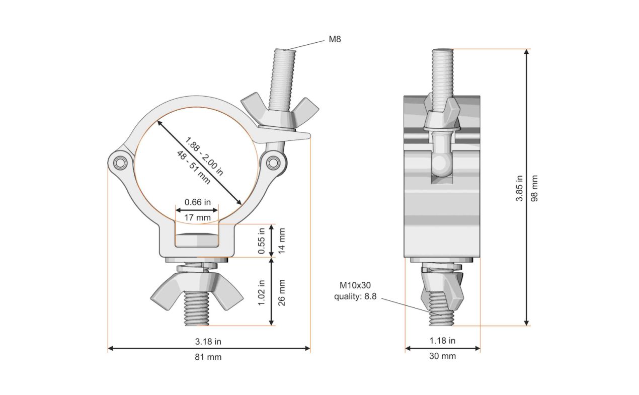 Fenix Stage AC-646 – Simple Clamp 50 mm / 100 kg