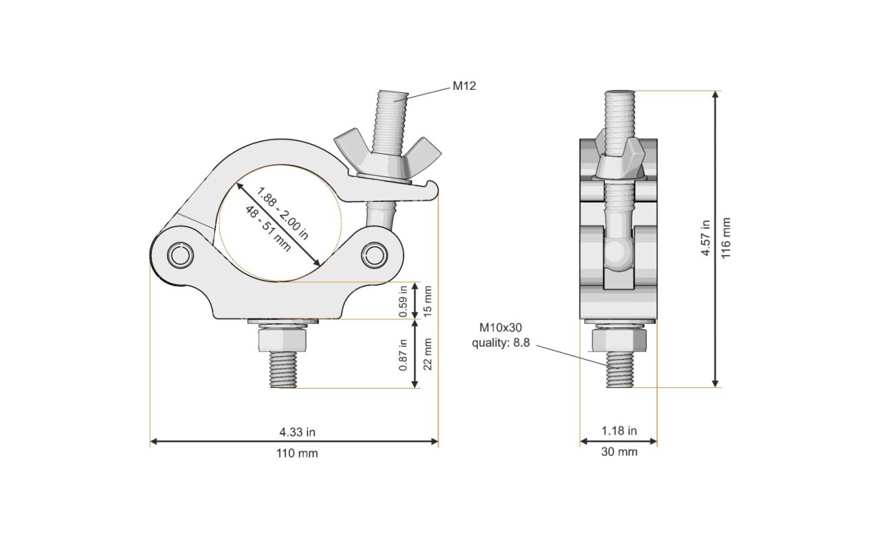 Fenix Stage AC-647 – Simple Clamp 50 mm / 300 kg