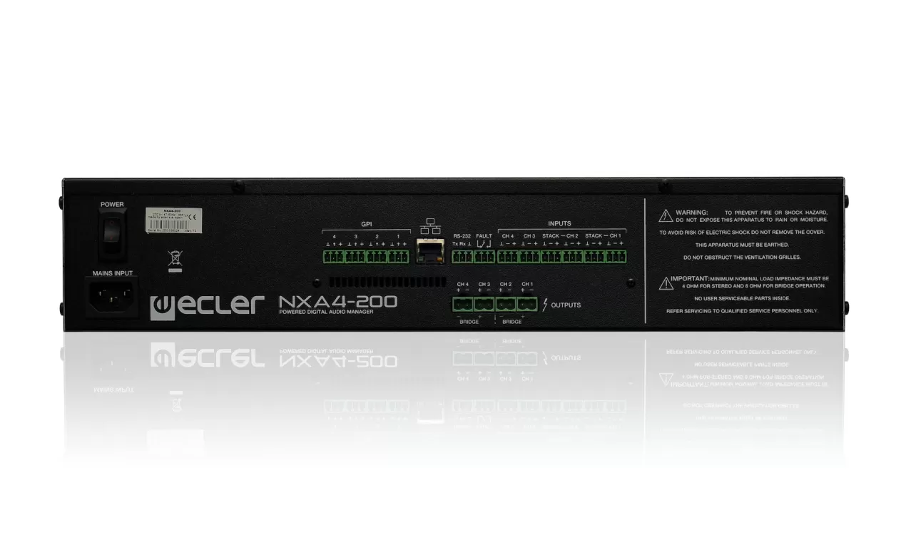 ECLER - 4-kanalno digitalno pojačalo NXA4-200