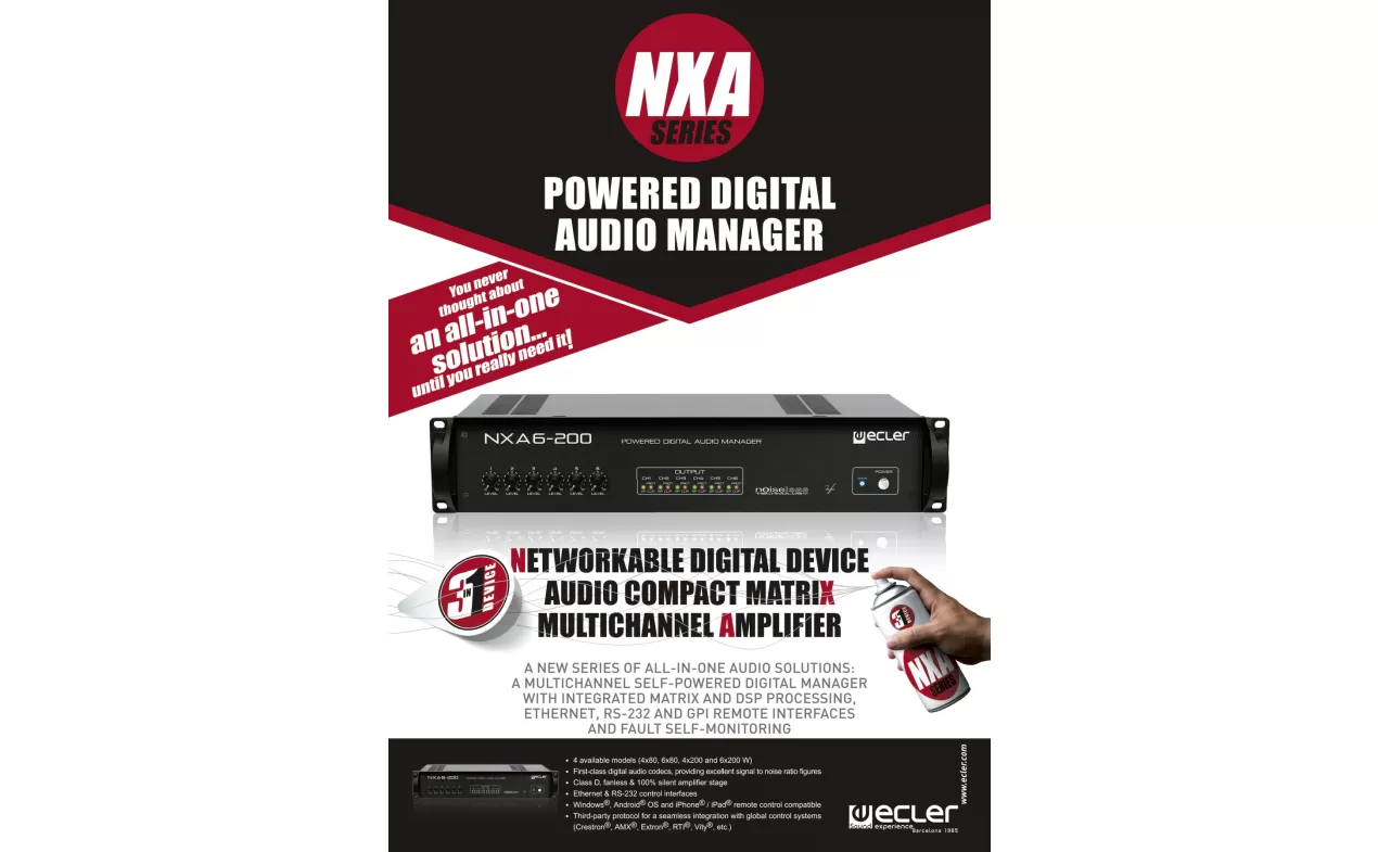 ECLER - 4-kanalno digitalno pojačalo NXA4-200