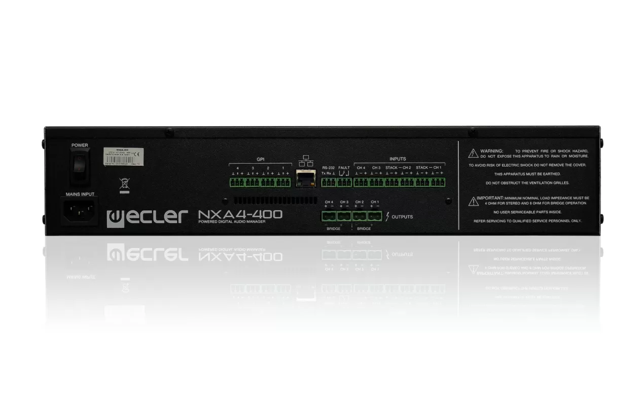 ECLER - 4-kanalno digitalno pojačalo NXA4-400