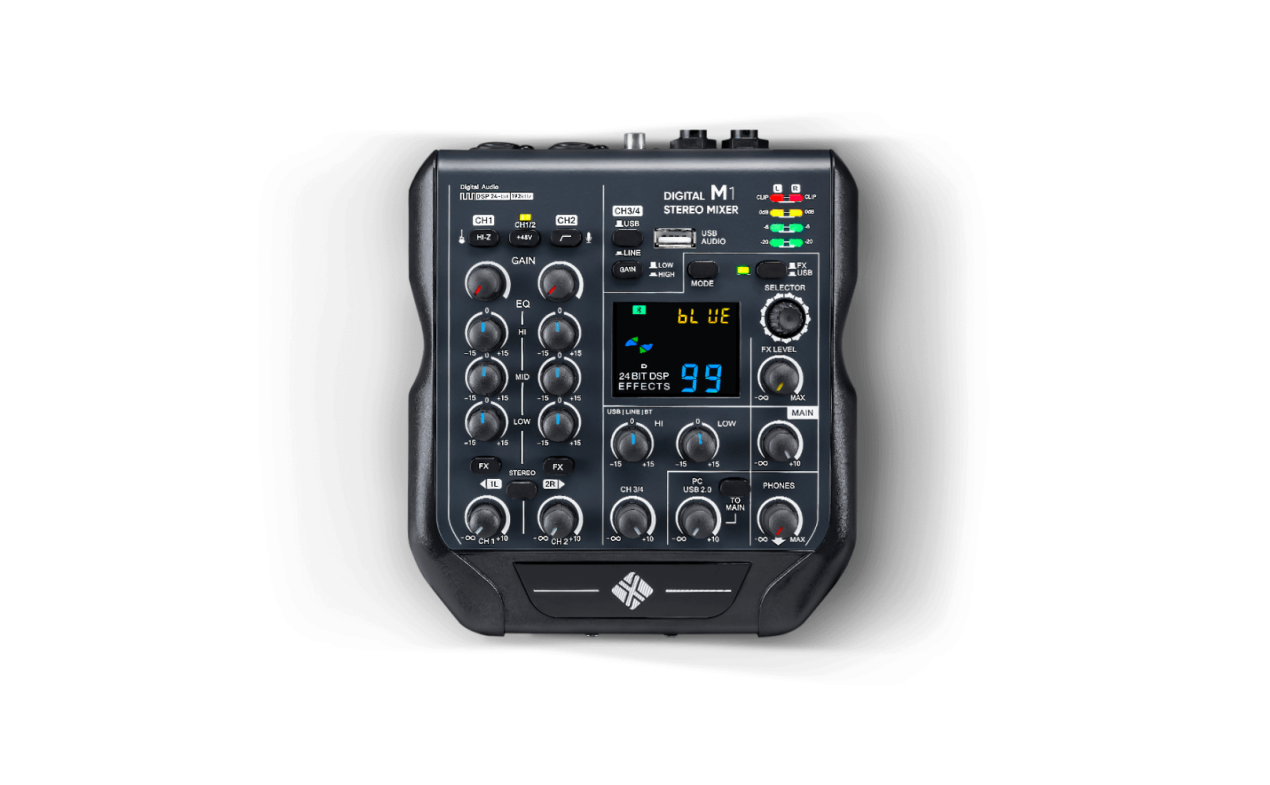 NEXT Audiocom M1 - digitalni stereo mikser - 4ch