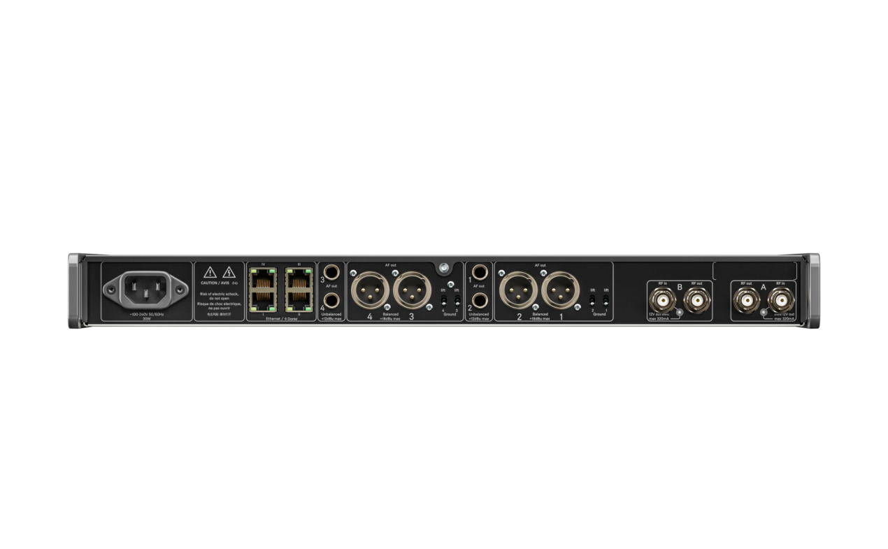 SENNHEISER EW-DX EM 4 DANTE (S2-10) – 4-kanalni digitalni full-rack prijemnik s Dante mrežom