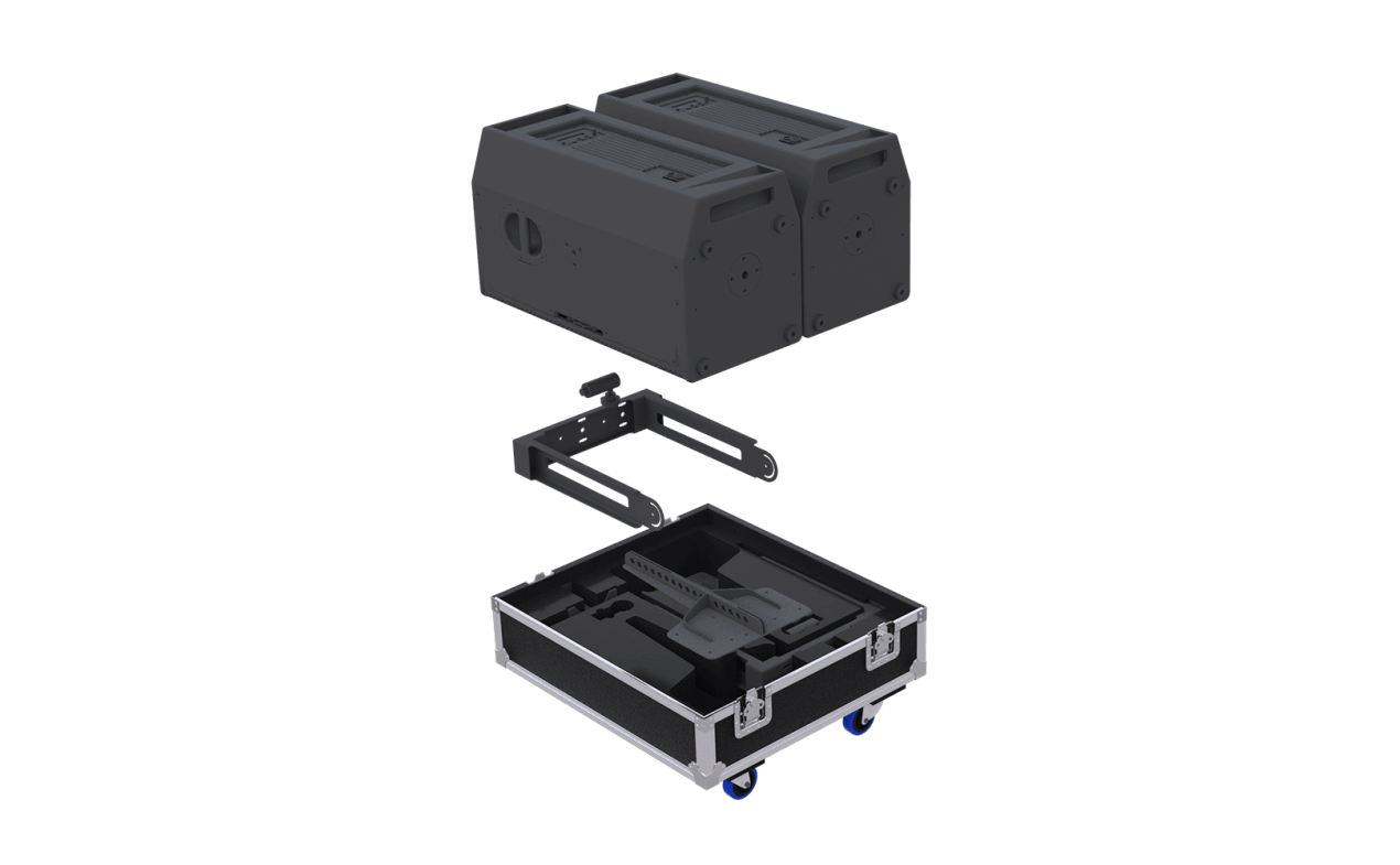 NEXT 2 SP12 VFF VUB FC – Transportni flight case za 2 zvučnika SP12 i montažni pribor